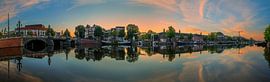 View of the Amstel River (east side) and the Walter Süskind Bridge in Am by Amsterdam.Photos