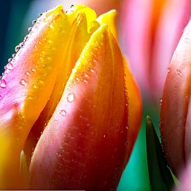 Tulip and drops by Cliff d'Hamecourt