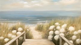 Path to the Sea | Impressionist canvas panorama by Frank Daske | Foto & Design