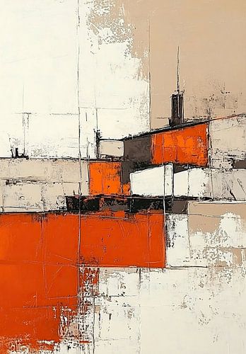 Oranje Abstract | Rustgevende Oranje Abstractie