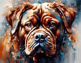 De gerimpelde Royalty: Vier uw Dogue de Bordeaux met originele kunst!** van Johannas Art Creations thumbnail