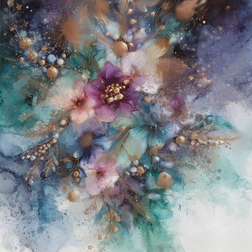 Kerst bloemen en kerstballen | universum | Kerstmis Collectie