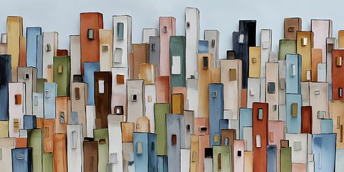 Le rythme urbain sous des formes colorées