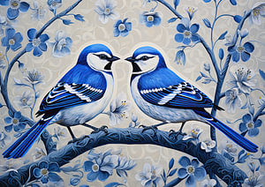 Blauer Vogel Kunst