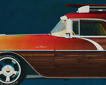 Pontiac Safari Station Wagon Surfer Edition 1956 by Jan Keteleer