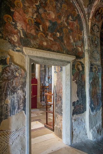 Fresken'en aus dem 14./15. Jahrhundert im Kloster Pantanassa in Mytras, Griechenland