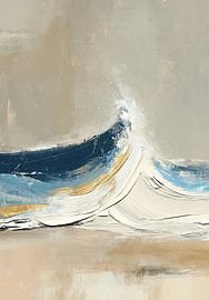Abstract Wave – Golden Sea Breeze by Niklas Maximilian