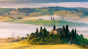 Sonnenaufgang am Podere Belvedere, Toskana, Italien
