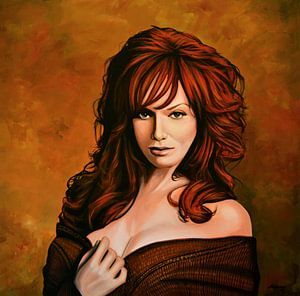  Christina Hendricks Painting von Paul Meijering