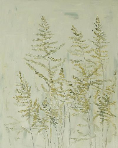 Botanisch schilderij met varens