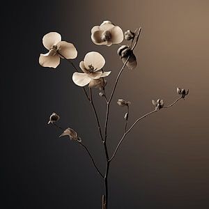 Florale Poesie in monochromen Tönen