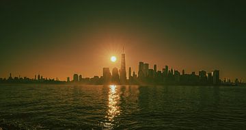 New York City skyline bij zonsopgang, VS van Patrick Groß