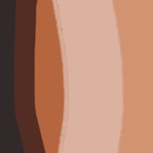 Une œuvre abstraite minimaliste dans des tons ocres sur Art minimaliste abstrait