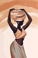 African woman with basket