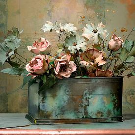 Zeitloses Stillleben mit verwelkten Rosen von Studio Pieternel
