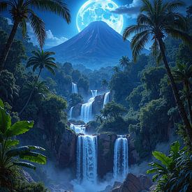 LUNARIS – Cascades tropicales sous la pleine lune sur INFERAURUM