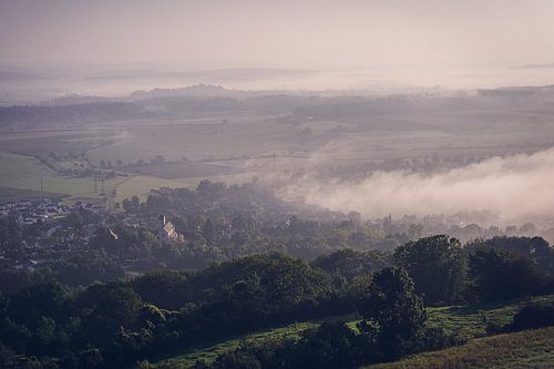 Village in the fog