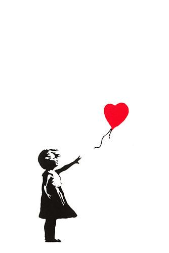 Banksy - Fille avec ballon sur Patrick Ouwerkerk