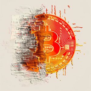 Bitcoin logo van PixelPrestige