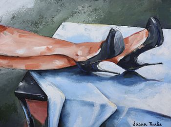 High heels on the table