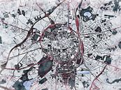 Kaart van Leuven in de stijl 'White Winter' van Maporia thumbnail