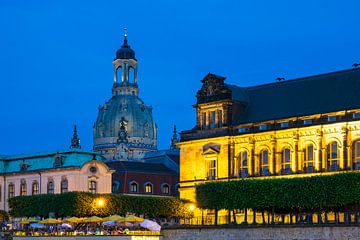 Die Frauenkirche in Dresden bei Nacht von Rico Ködder