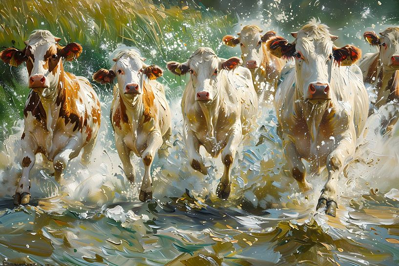 Cows Painting | Painting with Cows by AiArtLand