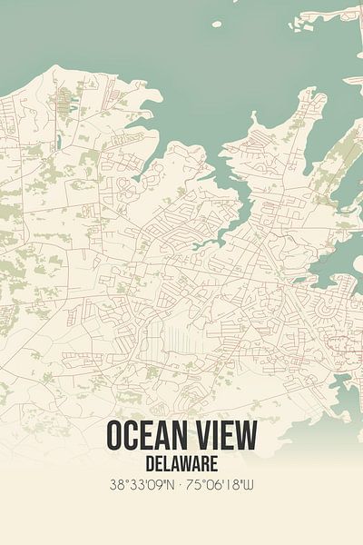 Vintage map of Ocean View (Delaware), USA. by Prints of Place