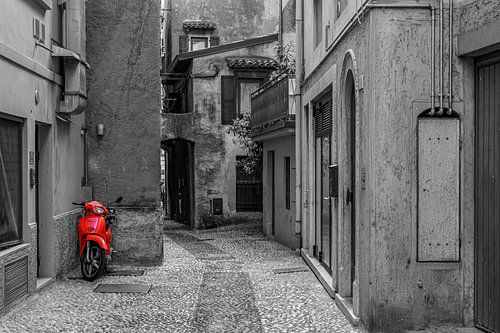 Das rote Moped