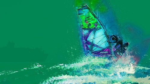 De Windsurfer kiest de zee