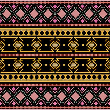 Print Aztec African Style 10 van Gisela - Art for you