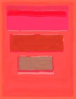 Abstract painting in red colors