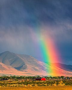 Regenbogen über Winnemucca, Nevada von Henk Meijer Photography