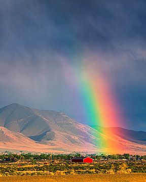 Arc-en-ciel au-dessus de Winnemucca, Nevada sur Henk Meijer Photography