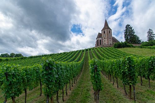 De kerk van Hunawihr (Eglise Saint-Jacques-le-Majeur)