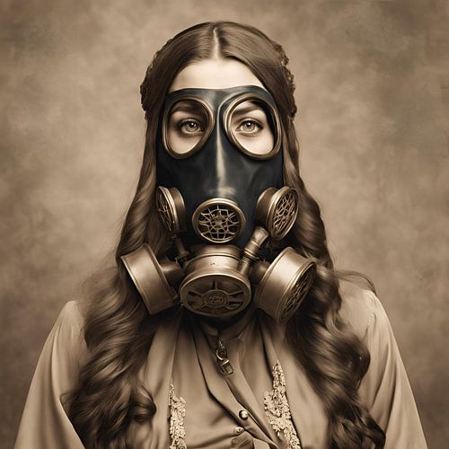 Gasmasker blauw Toilet Art