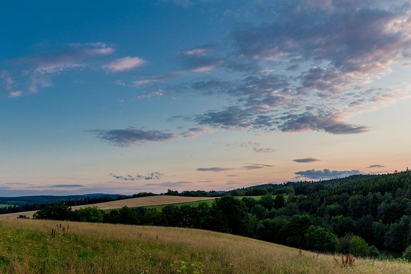 Beautiful evening atmosphere over the half-timbered town of Schmalkalden by Oliver Hlavaty