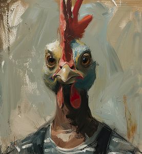 Rooster Painting | Feathered Majesty