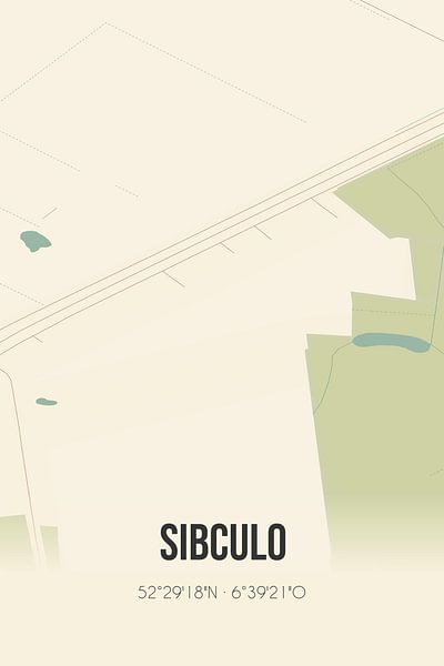 Vintage map of Sibculo (Overijssel) by Prints of Place