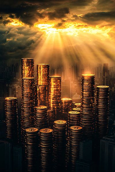 Gold coins and sunlight by Art & Soul Creations