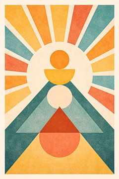 Mid Century Sunburst Geometric by irgian firmansyah