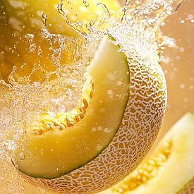 Frisches Stück Melone von Schwarzer Kaffee