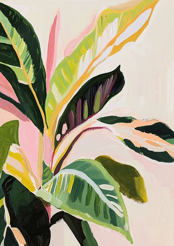 Botanical Modern Minimalist Plant Fauvism