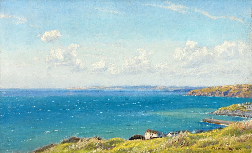 Arthur Hughes,Mount's Bay c1899 by finemasterpiece