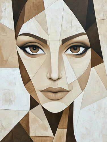 Abstract vrouwengezicht