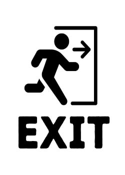 Laufendes Exit-Symbol