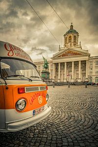 Photography Belgium Architecture - One of the typical waffle cars in Brussels by Ingo Boelter