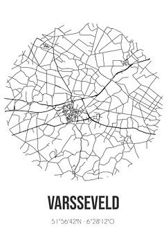 Varsseveld (Gelderland) | Landkaart | Zwart-wit van Rezona