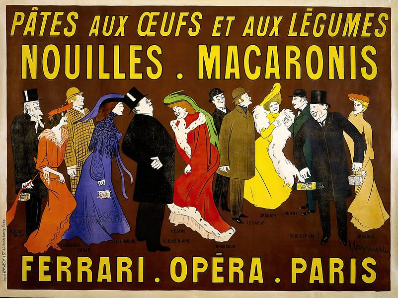 Leonetto Cappiello - Affiche voor noedels en pasta (1901-1904) van Peter Balan