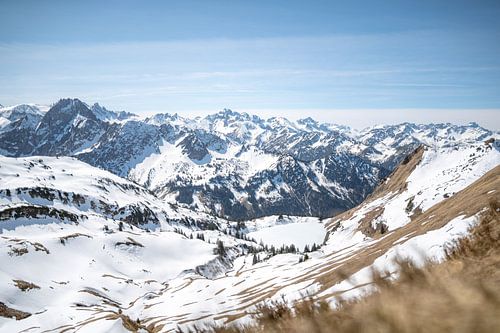 Seealpsee op de Nebelhorn met uitzicht op de Höfats en de Allgäuer Alpen